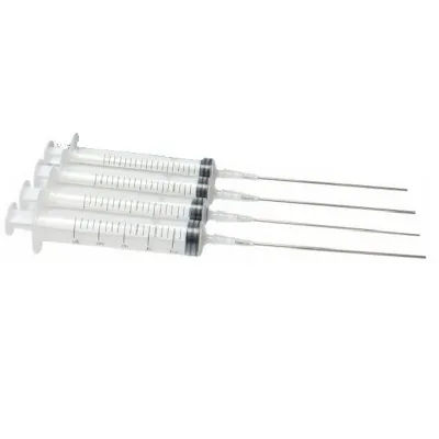 4 seringues de recharge d'encre de 20 ml avec 4 aiguilles 16G de 10 cm