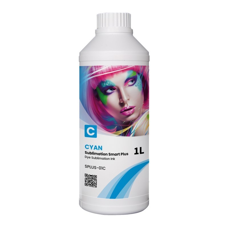 Tinta de sublimação Smart Plus da GlopInk, 1 litro ciano