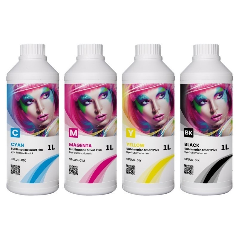 Tinta de sublimação Smart Plus da GlopInk, garrafas de 1 litro