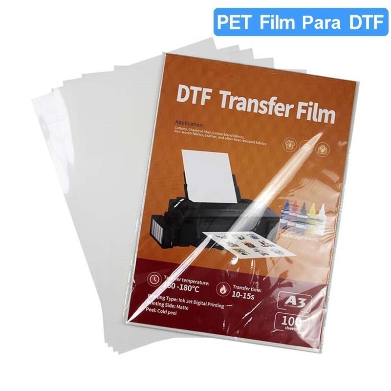 Filme DTF A4, 100 folhas PET de remoção a quente Vision