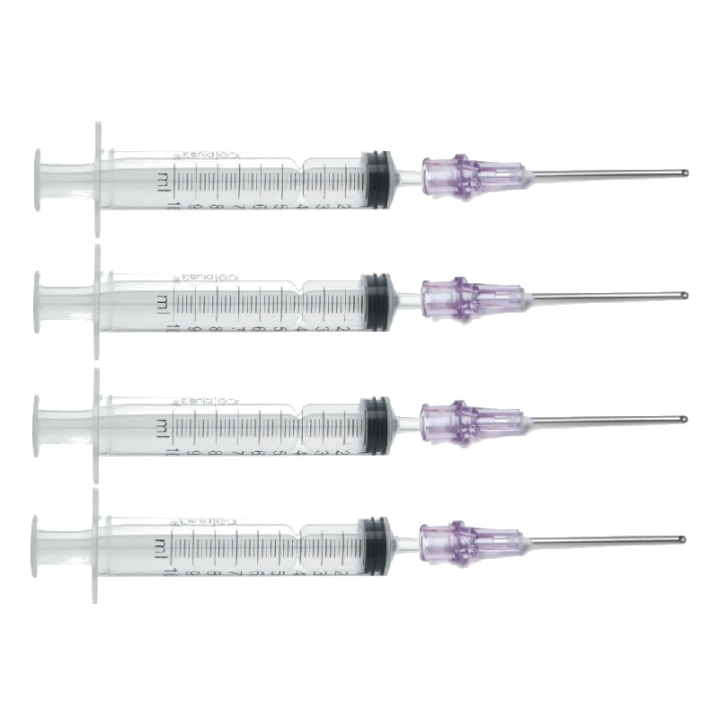 4 seringues de recharge d'encre de 12 ml avec 4 aiguilles 16G de 4 cm