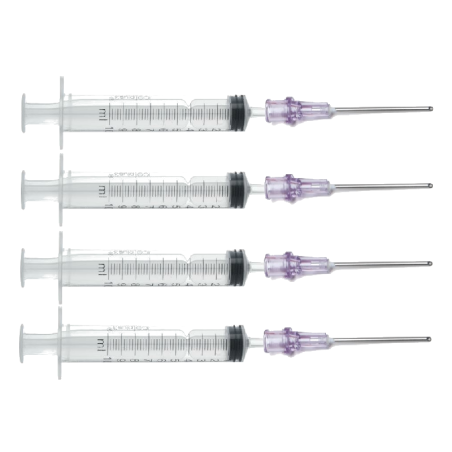 4 seringues de recharge d'encre de 12 ml avec 4 aiguilles 16G de 4 cm