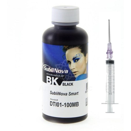 Tinta de sublimación para CISS y cartuchos recargables, SubliNova Smart InkTec, botellas de 100 ml preto