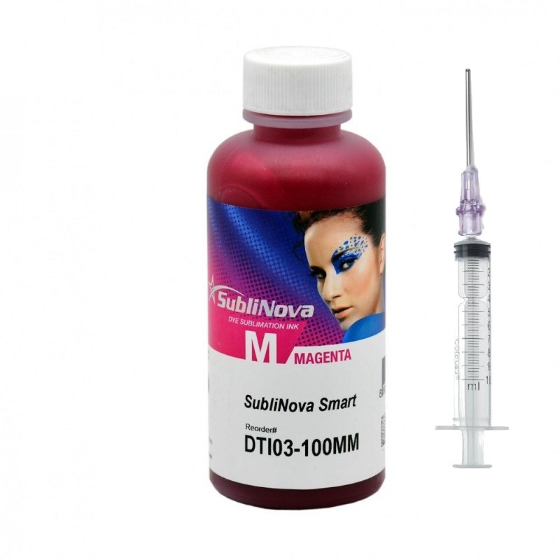 Encre à sublimation pour CISS et cartouches rechargeables, SubliNova Smart InkTec, flacons de 100 ml magenta
