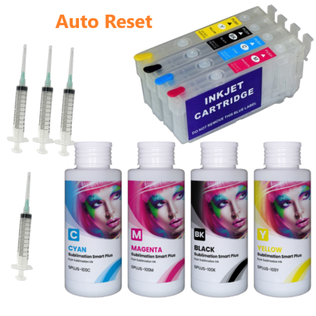 405XL cartuchos recargables y 4 tintas de sublimación para Epson WF-7310, WF-7840, WF-3820