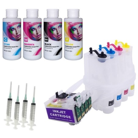 405XL CISS vazio e 4 tintas de sublimação para Epson WF-7310, WF-7830, WF-7840, WF-4830, WF-3820