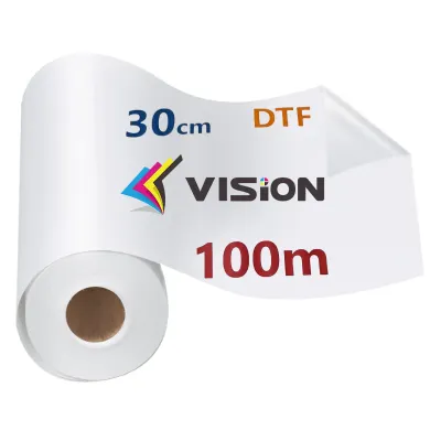 Film DTF bobina 30cm x 100m, rollo PET despegue en caliente Vision