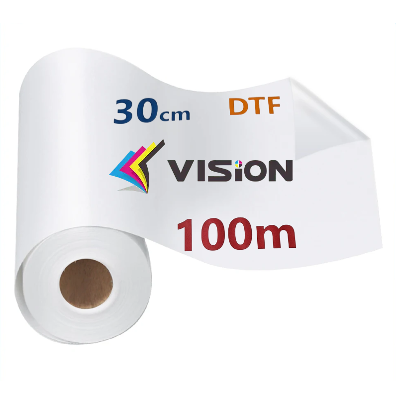 Film transfert DTF bobine 30 cm x 100 m, rouleau PET décollement à chaud Vision