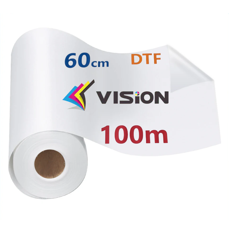 Film transfert DTF bobine 60 cm x 100 m, rouleau PET décollement à chaud Vision