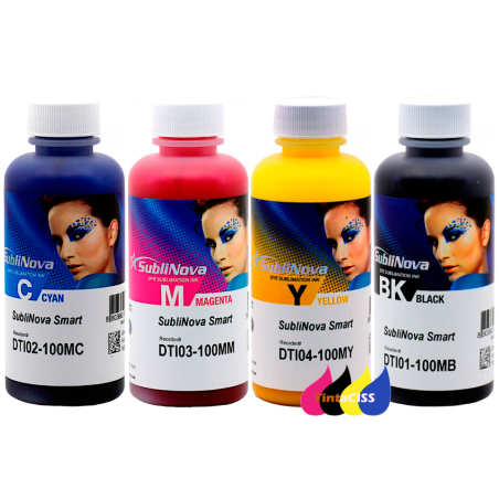 Tinta de sublimação SubliNova Smart da InkTec, frascos de 100 ml