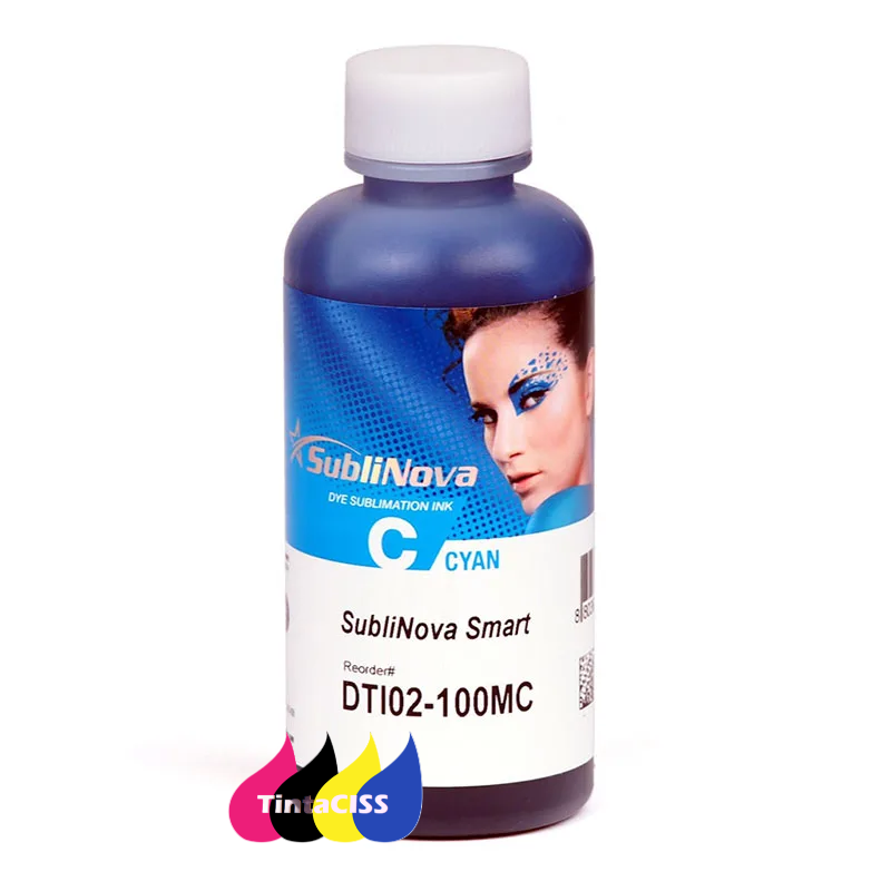SUBLINOVA SMART SMART SUBLIMATION CYAN ENK InkTec, 100 ml bouteille