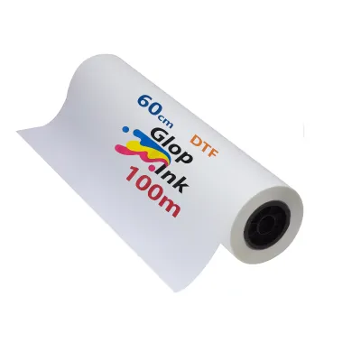 Filme de transferência DTF bobina 60 cm x 100 m, rolo PET destacável a quente GlopInk 2