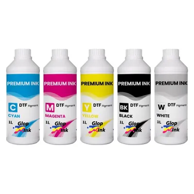 Tintas DTF GlopInk 5 botellas de 1 litro