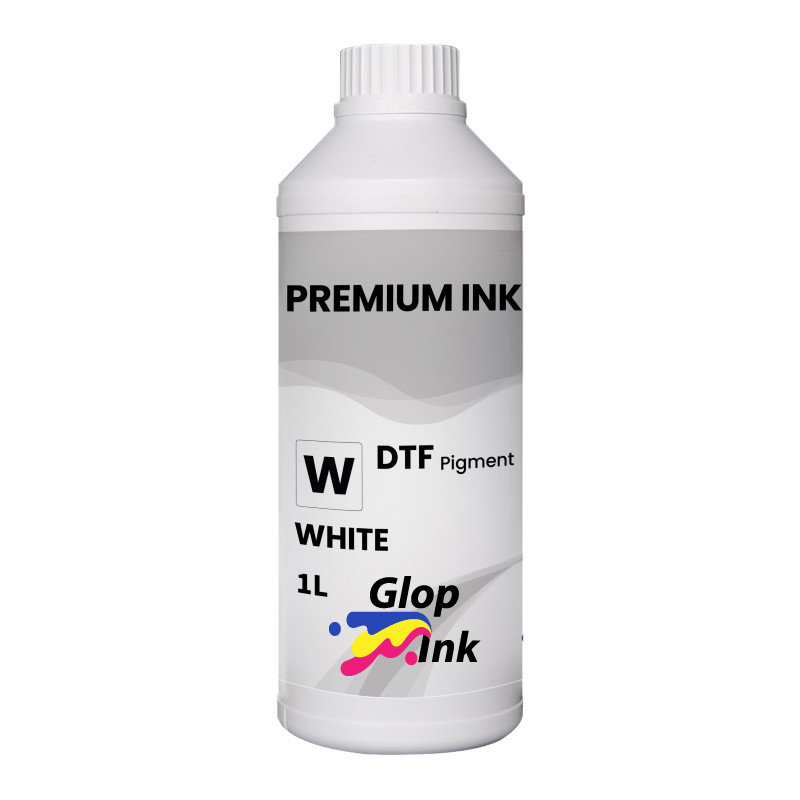 Encre DTF GlopInk, Bouteille de 1 kg. Encre DTF blanche