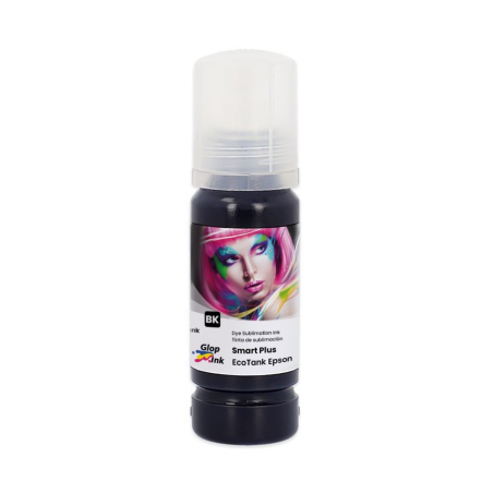 Encre à sublimation pour EcoTank, Smart Plus de GlopInk, bouteilles de 70 ml noir