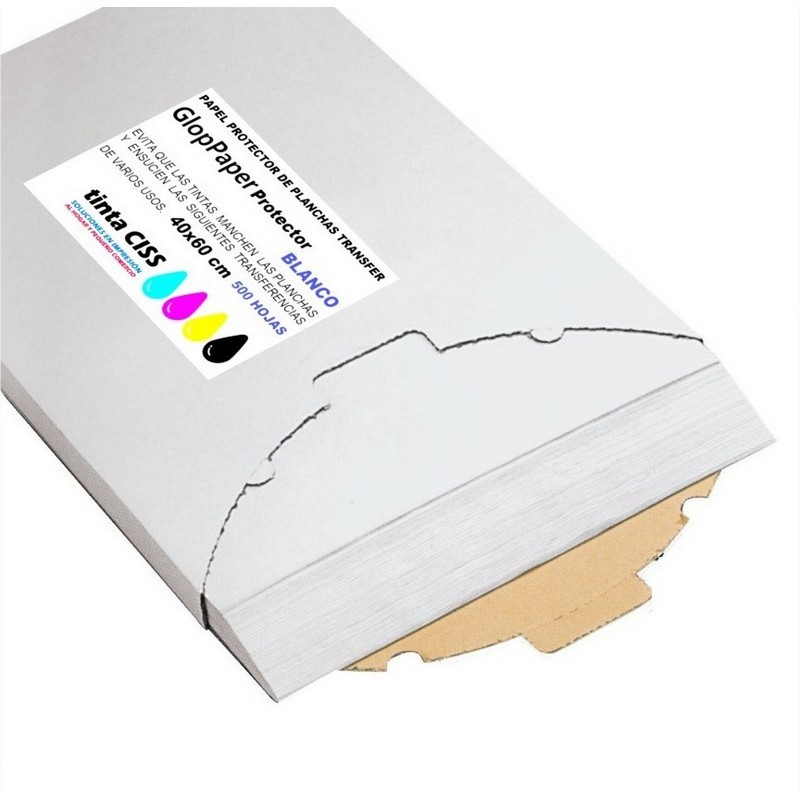 Papier protecteur siliconé blanc 40 x 60 cm 500 feuilles