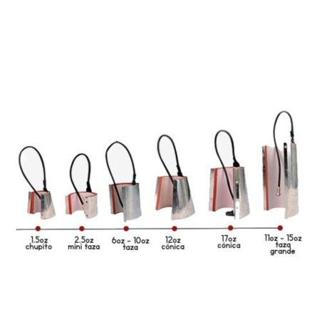 Prensa térmica para tazas Maine 6 en 1, de 1,5 hasta 17 oz
