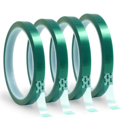 Fita adesiva térmica PET verde, 33 metros x 5 mm