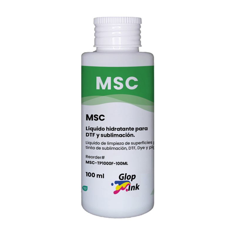 Líquido hidratante para impressoras DTF e de sublimação, MSC 100 ml
