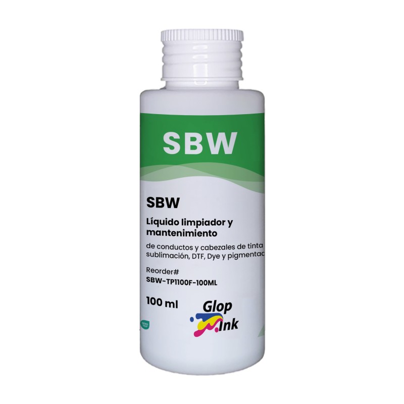 Limpiador SBW para mantenimiento de impresoras DTF y de sublimación, 100ml