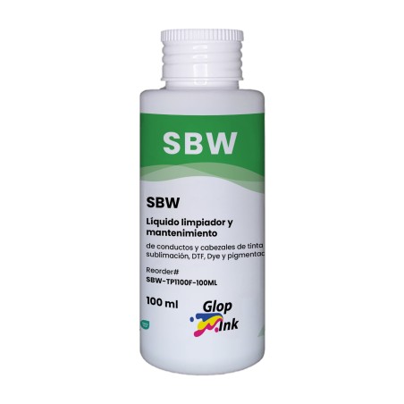 Nettoyant SBW pour l'entretien des imprimantes DTF et à sublimation, 100 ml