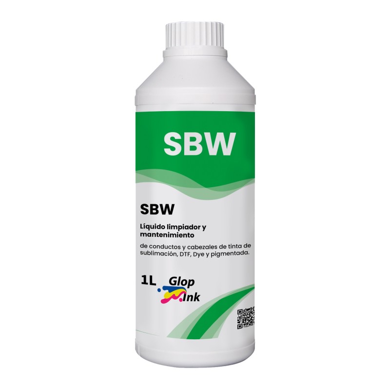 Nettoyant SBW pour l'entretien des imprimantes DTF et à sublimation, 1 litre