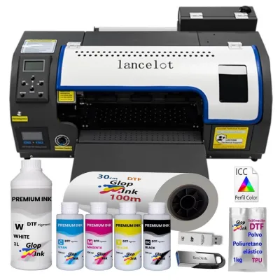 Impressora DTF A3 Lancelot M1630 Pro XP600 HD (1080) de 5ª geração para têxteis