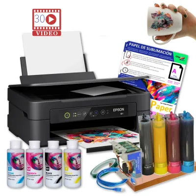Impresora de sublimación A4 Epson XP-2200 con escáner, CISS instalado y combo completo