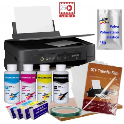 Imprimante DTF4P A4 XP-2200 avec cartouche rechargeable et kit DTF