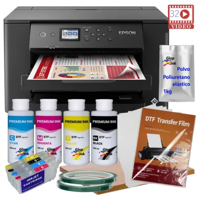 Imprimante DTF4P A3 WF-7310 avec cartouche rechargeable et kit DTF