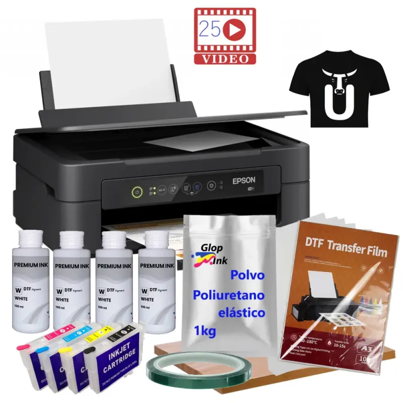 Impresora DTF que imprime en blanco A4 XP-2200 con kit DTF