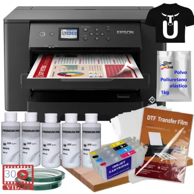 Imprimante DTF qui imprime en blanc A3 WF-7310 avec kit DTF