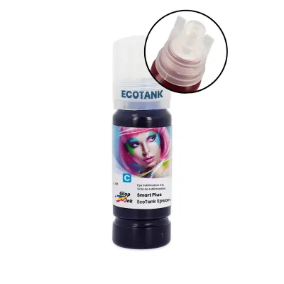 Encre à sublimation pour EcoTank Smart Plus de GlopInk, 70 ml cyan