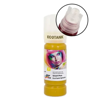 Tinta de sublimação para EcoTank Smart Plus da GlopInk, 70 ml amarelo