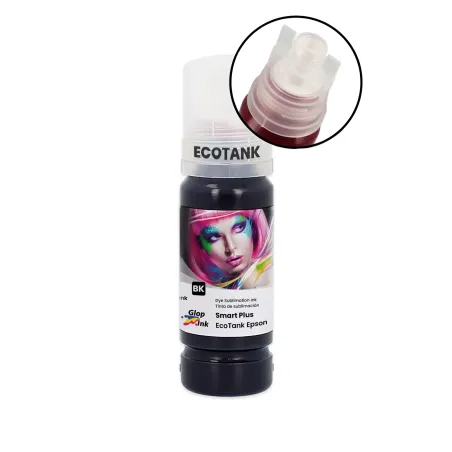 Tinta de sublimación para EcoTank Smart Plus de GlopInk, 70 ml negro