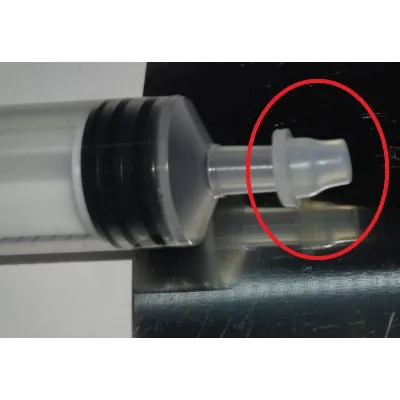 Jeringa de 12 ml con punta de goma para limpieza de cabezales y para purgado de CISS