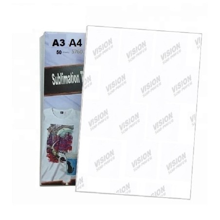 Papier de sublimation à séchage moyen Vision A4, A3